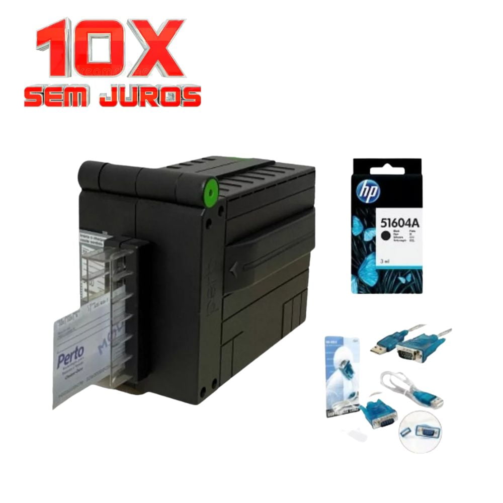 Impressora de cheque Pertochek 501S - serial + Cabo Conversor USB(MAQ. DO SHOW ROOM)