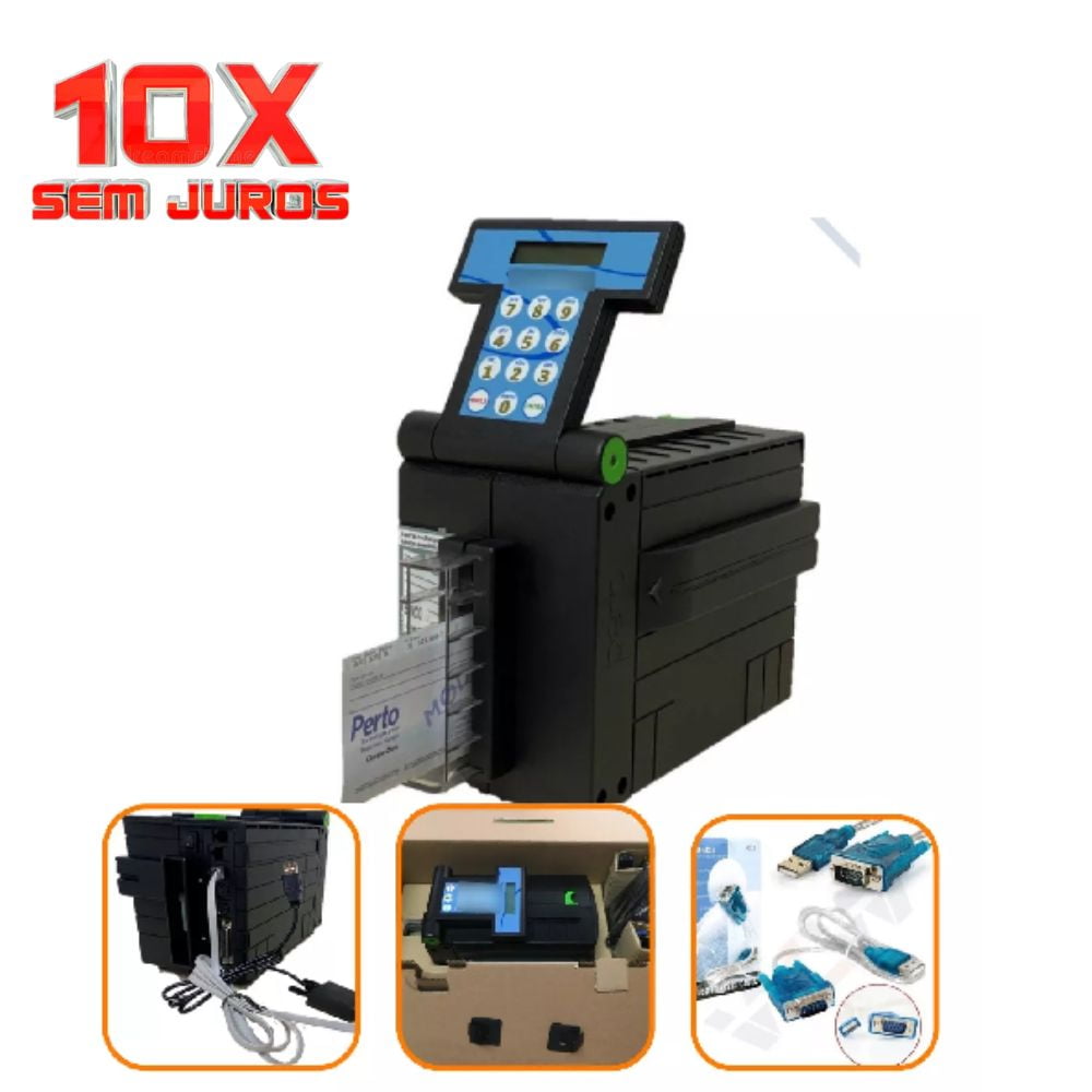Impressora Cheque Pertochek 502S-128K - CABO CONVERSOR USB(MAQ. DO SHOW ROOM)
