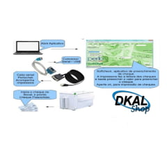 Impressora de cheque Pertochek 501S - serial + Cabo Conversor USB(MAQ. DO SHOW ROOM)